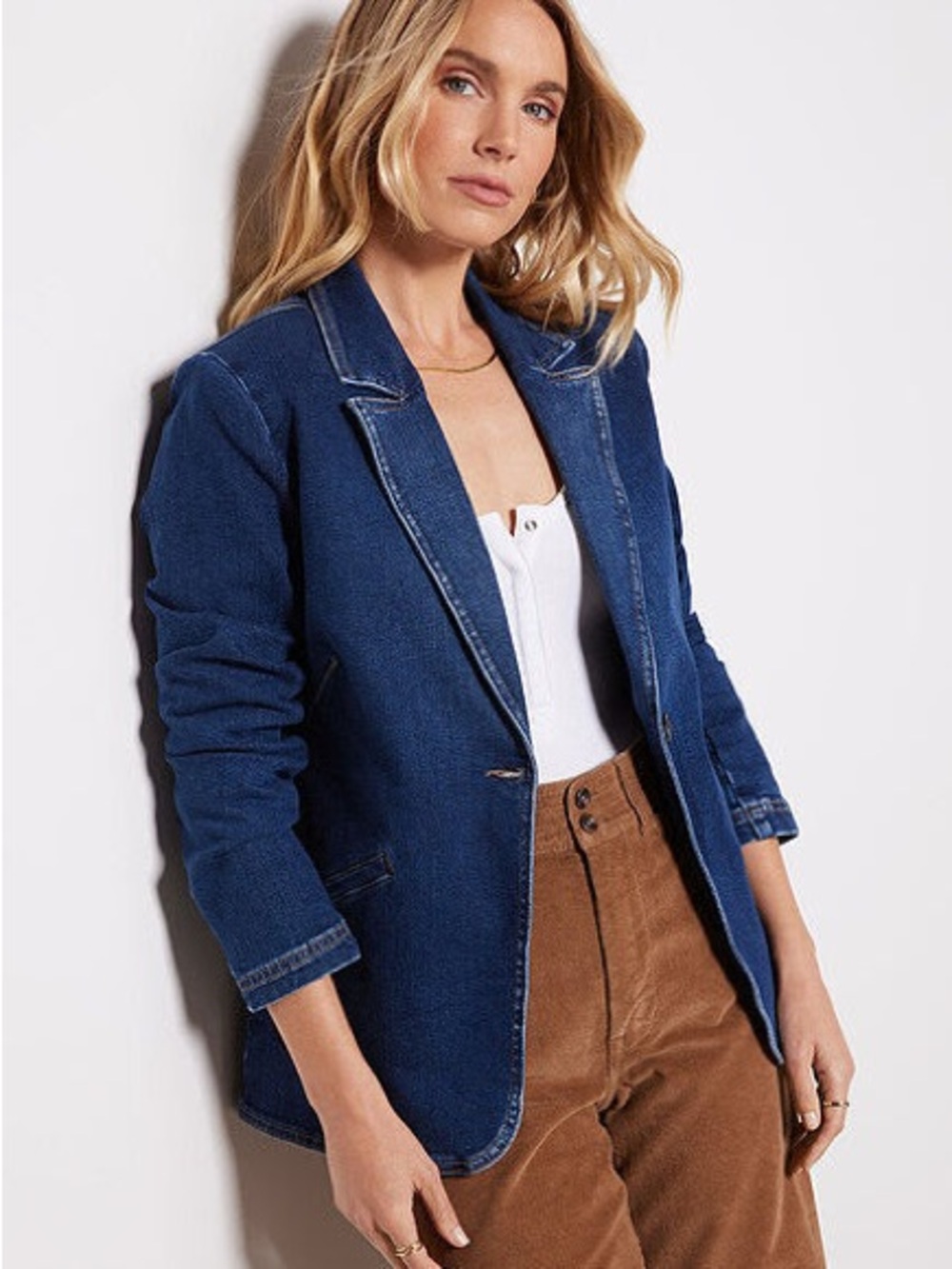 [Worn Once] Evereve Denim Blazer